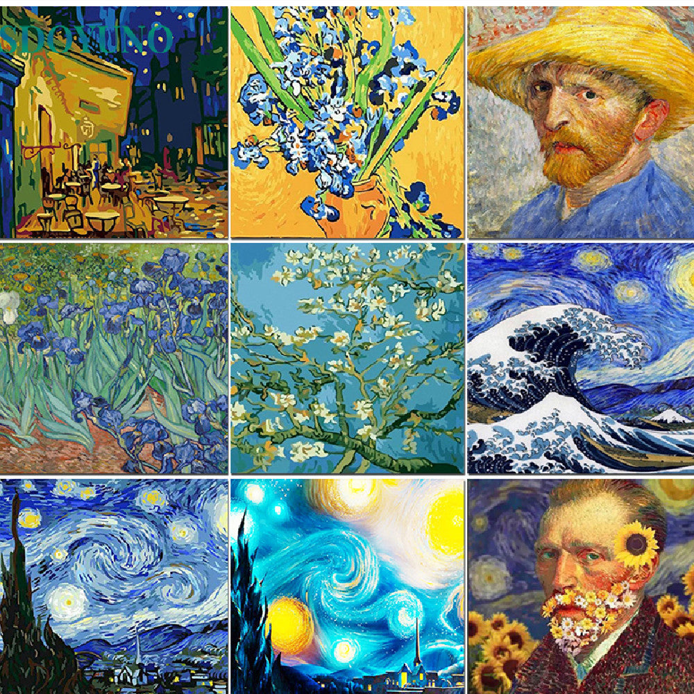 Digital Oil Painting Coloring Painting Frameless Oil